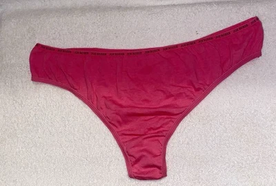 复古 JOE BOXER 深粉色 100% 棉长 PANTY 尺寸 8 标志季 1000 全新无标签 — 第 1/4 张图片