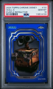 2024 Topps Chrome Disney Wall-E PSA 10 💎 Purple Refractor 196/199 #131 - Bild 1 von 3