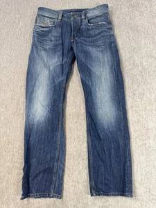 Diesel Larkee Jeans Mens 32x30 Blue Straight Button Fly Made in Italy 008M2 - Picture 1 of 14