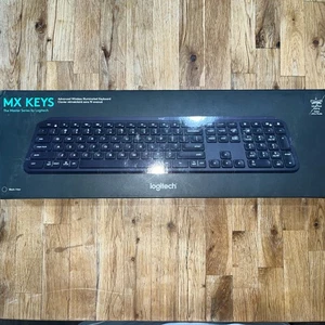 Logitech MX Keys Wireless Keyboard Black (920-009295) (Missing USB Key) [DJ716] - Picture 1 of 6