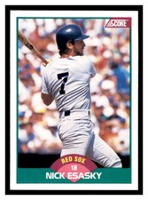 1989 Score Rookie & Traded #37T NICK ESASKY Boston Red Sox