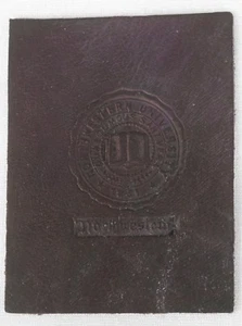 ANTIK 1910 NORTHWESTERN UNIVERSITY Leder Patch Wimpel Tabak Premium Vintage - Bild 1 von 1