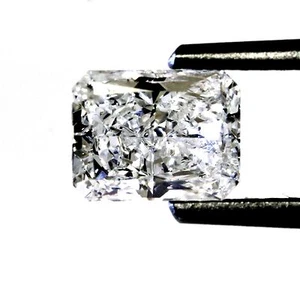loose GIA certified radiant princess cushion fancy natural .74ct diamond I1 E - Foto 1 di 11