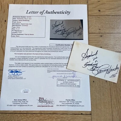 + HENRY ARMSTRONG Autograph Signed Card Boxing - Image 1 of 3