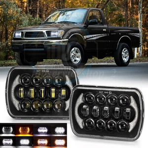 2PCS For Toyota Tacoma 1995-1997 & Pickup 5X7 7X6'' LED Headlights w/Turn Signal - Picture 1 of 17