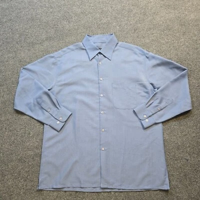 Bugatchi Uomo Shirt Mens Extra Large Blue Button Long Sleeve Career Casual Club - Image 1 of 4