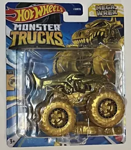 Hot Wheels 2024 Monster Trucks Gold Exclusive MEGA WREX NEW - Foto 1 di 6