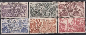 France Wallis and Futuna 1946 Airmail Poste Aerienne WWII Mi#170-175 used - Picture 1 of 1