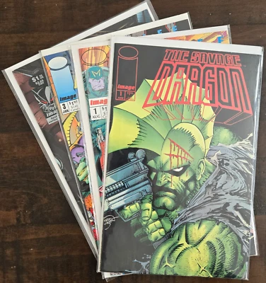 Savage Dragon #1, WildC.A.T.s #1 & 3, and WildC.A.T.S. #1 - Jim Lee Image Lot - Image 1 of 4