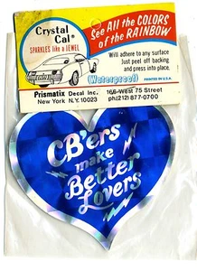 Vintage Prismatischer Aufkleber Neuheit NOS CBers Make Better Liebhaber Trucker Truck CB blau - Bild 1 von 1