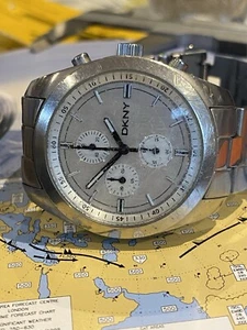 Vintage DKNY Men’s Chronograph Watch. DKNY NY1247 New Battery Fitted. Fast Post - Picture 1 of 8