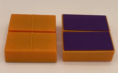 Hold On Scooby Doo 4 Bricks Blocks 2011 Replacement Pieces Parts Orange Purple - Image 1 of 2