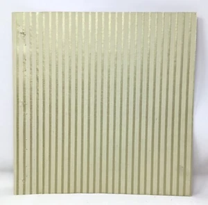 1970s Vintage Wallpaper Sample Birge Show-Off Flocked Corduroy Stripe 75474 - Picture 1 of 8