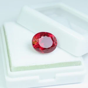 Certified 12.50 Ct Natural Red Ruby Pigeon Mozambique Oval Cut Loose Gemstone . - Picture 1 of 4