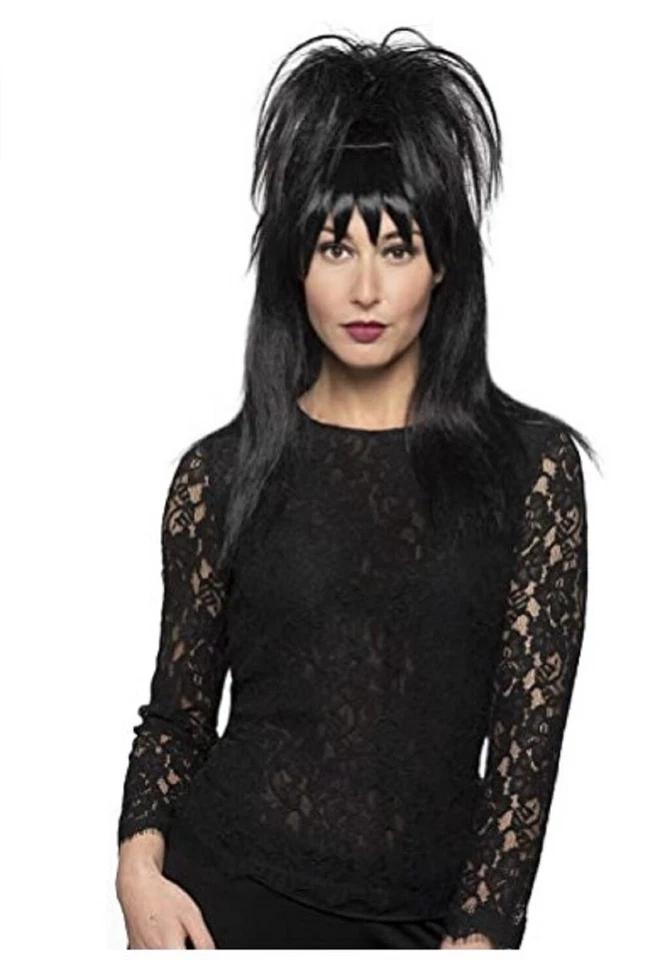 Peluca Lydia - Negra - Años 80 - Beetlejuice - Lydi - Accesorio de Disfraz - Talla Única Foto 1 de 1