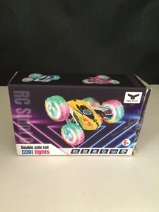 Double-Side Roll Cool Lights RC Stunt Car Blue /White. CAR ONLY - Picture 1 of 9