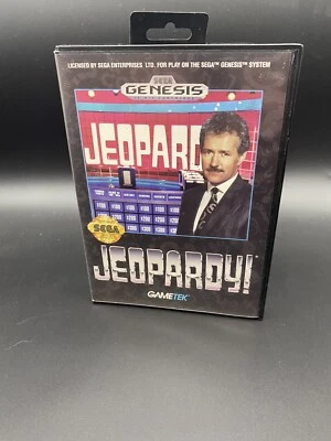 Jeopardy Deluxe Edition (Sega Genesis, 1993) Complete CIB W/ Reg Card Tested! - Image 1 of 4