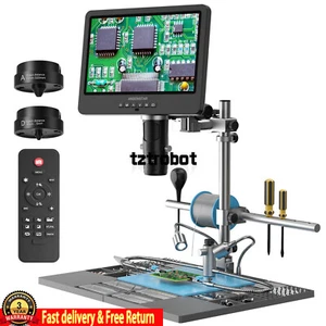 Andonstar Trinocular 10'' HDMI Digital Microscope+Extension Base for PCB Repair - Picture 1 of 10