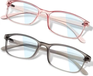 2 Pack Blue Light Blocking Glasses -Lightweight Computer Glasses, Anti Eyestrain - Picture 1 of 5