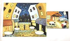Lot of 2 Giclee Prints Cafe At Night Matisse Style