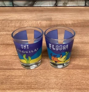 Set of 2 - Tequila, FLOOR! Shot Glasses Glass 1 TEQUILA Bar Drinking Shots Glass - Imagen 1 de 6
