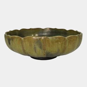 Fulper Arts And Crafts Pottery Green Glaze Ceramic Compote Bowl 559 - Picture 1 of 6