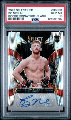 2023 Panini Select UFC Bo Nickal #RS-BNK Rookie Signatures Flash Auto PSA 10 - Image 1 of 2