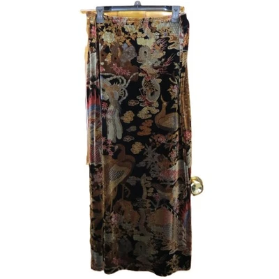 Falda midi multicolor de terciopelo Boston Propia de colección talla M/L Foto 1 de 4