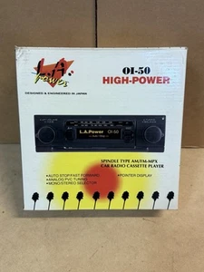 Nuevo casete radio coche vieja escuela vintage LA Power IO-50 tipo husillo FM AM - Imagen 1 de 4