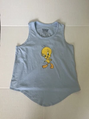 Camiseta sin mangas Looney Tunes para mujer pequeña azul piolín pájaro Foto 1 de 4