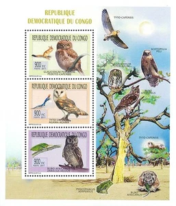 Democratic Republic Of The Kongo 2011 Perf. Owls - Animals (2011) Full Nr. 2049 - Picture 1 of 7