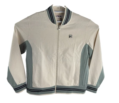 Chaqueta de Pista de Tenis Fila Settanta Cremallera Completa Verde Crema Para Hombre Talla 2XL AM51F026 Foto 1 de 4