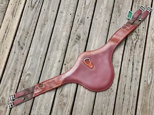 NEU Devoucoux braun gepolsterter Bauchschutz Nieten Sprunggurt - AUSWAHL: 50", 54", 56" - Bild 1 von 8