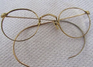 VTG Hibo G.O.C. Full Wire Rim Round Eyeglass Frames 1/10 12k GF Gold Filled 200F - Picture 1 of 6