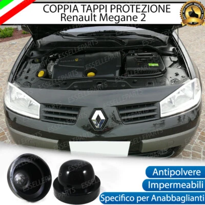 COPPIA TAPPO COPRIFARO CUFFIA IN GOMMA RENAULT MEGANE 2 ANABBAGLIANTI LED E XENO - Immagine 1 di 4
