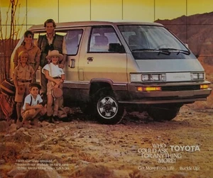1987 Toyota Wonderwagon Van Pioneer Traveling Adventure Family Vintage Print Ad - Picture 1 of 2