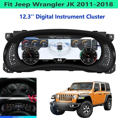 Cuadro de instrumentos digital LCD para Jeep Wrangler 2011-2017 velocímetro tablero de instrumentos Foto 1 de 4