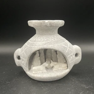 Hand Carved Gray Stone - Miniature Nativity Scenes - Peru Christmas Holy Decor - Imagen 1 de 8