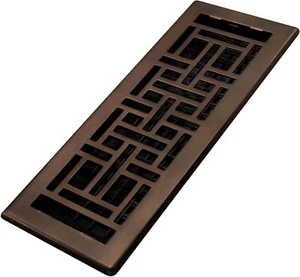Rejillas decorativas SPH212-A registro de piso de diseño de desplazamiento, 2x12, acabado de latón antiguo - Imagen 1 de 6