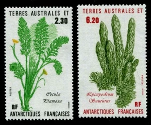 FRENCH SOUTHERN & ANTARCTIC TERRITORIES SCOTT# 121-122 MNH NATIVE PLANTS - Picture 1 of 1