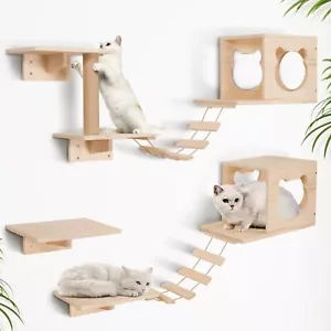 Katzen Kletterwand Wandkratzbaum Kratzbrett Katzenhöhle Katzentreppe Katzenmöbel - Bild 1 von 12
