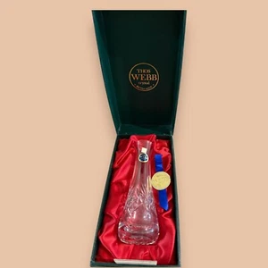 New Thos Webb Cut Glass Crystal Bud Vase Thomas Crystal Boxed - Picture 1 of 3