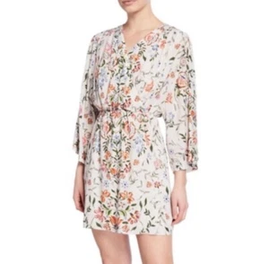 LAIA Anthropologie Floral Botanical Print Dolman Boho Dress Sz 4 Retail $200 - Picture 1 of 16