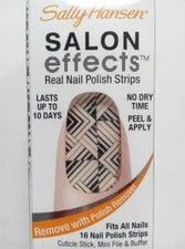 SALLY HANSEN Salon Effects real nail polish strips STYLISH BLACK n WHITE