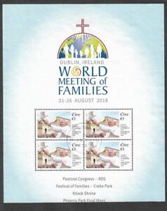 Ireland World meeting of Families Pope fine used special sheet 2018