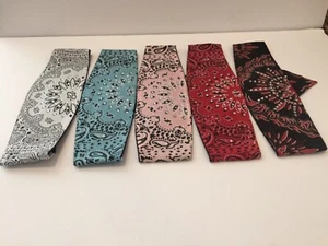 Paisley W/Rhinestones Chop Top Doo Wrap Headband Bandana Biker Doo Rag Headwrap - Bild 1 von 12