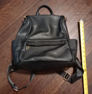 Madison West Black Fashionable Backpack/Crossbody Synthetic Leather. - Picture 1 of 15
