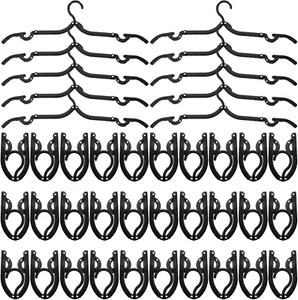 40 Pcs Foldable Travel Hangers Plastic Folding Clothes Hangers Colored Portable - Picture 1 of 7