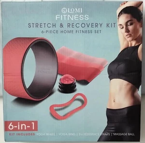 Kit de estiramiento y recuperación Lomi Fitness - Juego de fitness en casa de 6 piezas - Rojo - Nuevo - Imagen 1 de 3