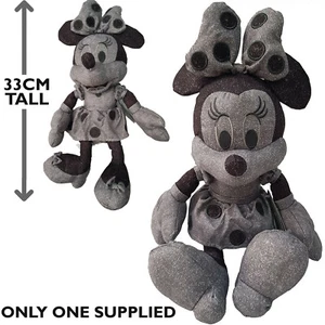 Disney Store Minnie Mouse Peluche Denim Mediano Suave Peluche Juguete Gris - Imagen 1 de 8
